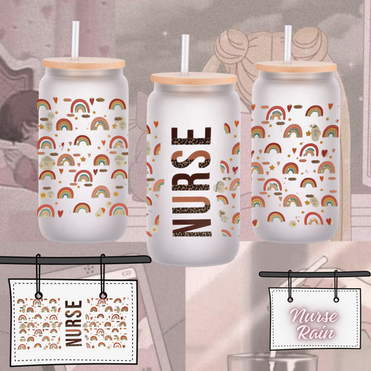 # Nurse Rain UV DTF Cup Wrap Transfers